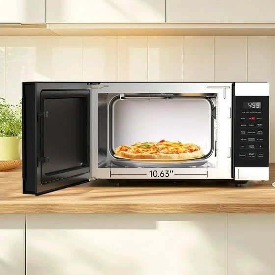 Microondas encimera para freír aire Galanz 0,9 pies cúbicos, 900 vatios, acero inoxidable, nuevo Foto 2 de 4