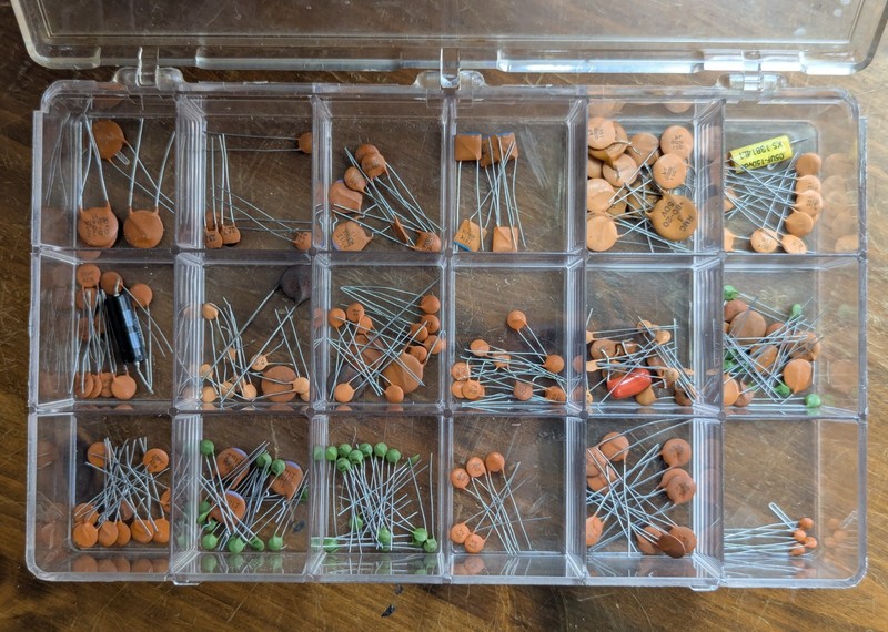 Lot of Ceramic Disc Capacitors, various sizes, listed in comments / Reduced bid
