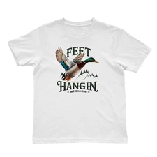 Duck Hunting Shirt Funny "Feet Hangin' We Bangin'" Mallard T-Shirt Gift