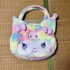 Sanrio Kuromi Pastel Rainbow Plush Handbag Kawaii Japan Cute Bag New