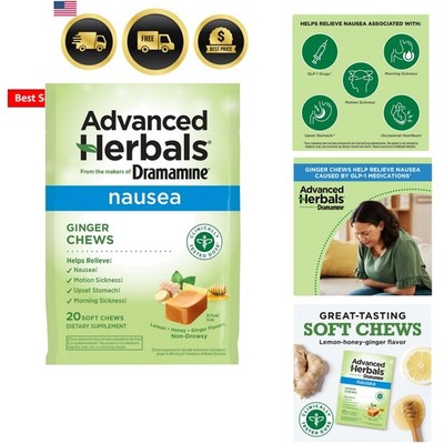 From the Makers of , Advanced Herbals Ginger Chews for Nausea Relief, Morning...