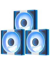 DM8 3-Pack 120Mm PC Case Fan, Infinity Mirror Case Fans, PWM ARGB Sync, 1600RPM