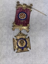 Vintage RAOB Silver Gilt KOM Medal Jewel 1947-1965 Toye Hallmarked Named