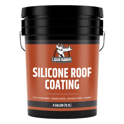 Liquid Rubber Silicone Roof Coating 4-gallon Waterproof Elastomeric Roof Sealant
