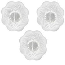 Hair Catcher Bathroom Tub Strainer in White 3-Pack 