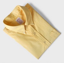 VTG 80s Brooks Brothers Makers Yellow Plaid BD Shirt 16.5 Made in USA OCBD Ivy
