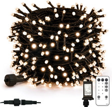 300 Led Christmas Lights Outdoor, 99Ft Connectable Twinkle Lights with Remote, C