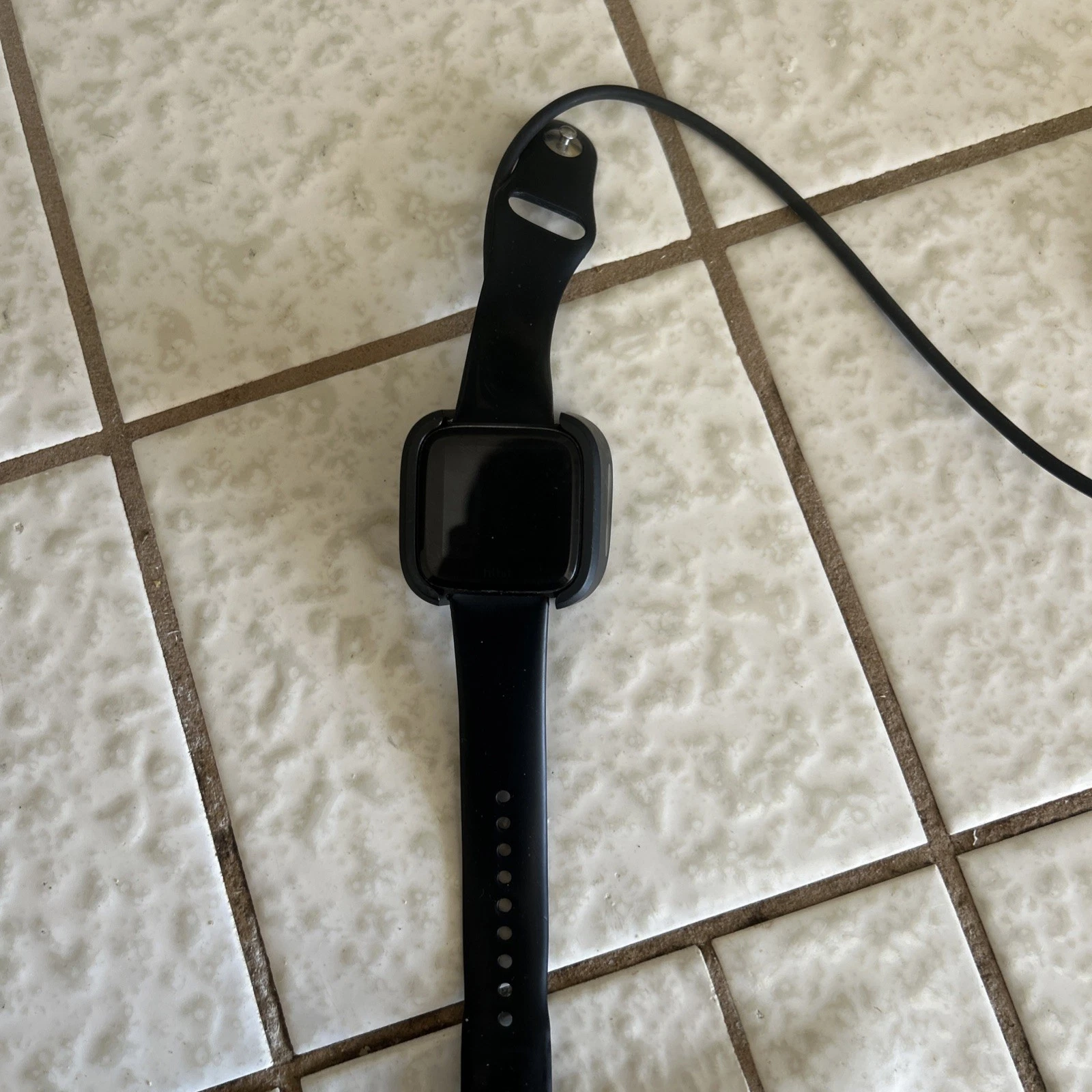 Fitbit Versa 2 Tracker, Black W/ Cord