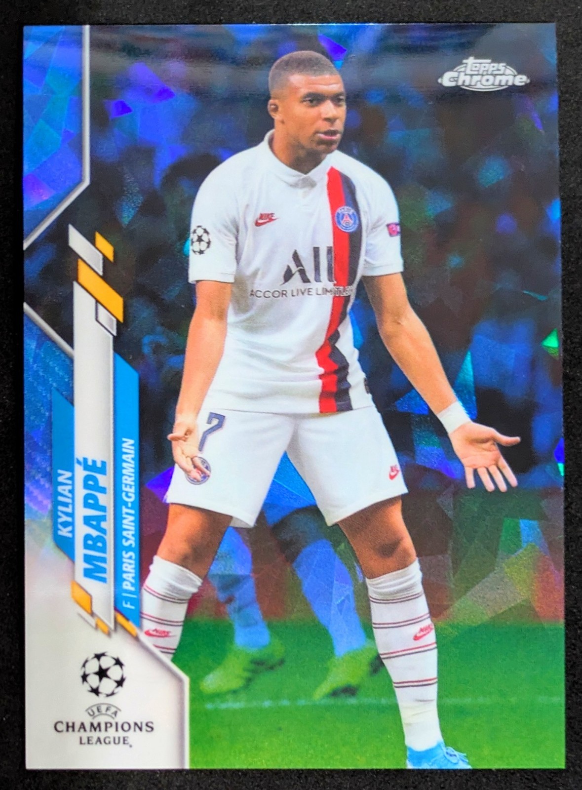 2019-20 Topps Chrome UCL Sapphire Edition Kylian Mbappe #26