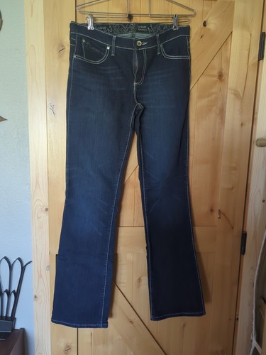 Womens Wrangler Q-BABY WRQ25ST Mid Rise Boot Cut Jeans Size 9/10 x 34