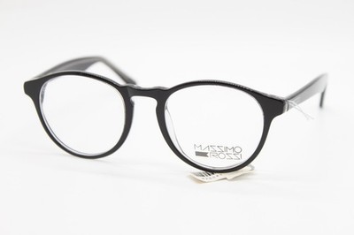 NEW MASSIMO ROSSI MR-101 BLACK SILVER AUTHENTIC DESIGNER EYEGLASSES 49-21