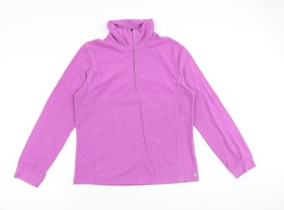 Dynamic Damen lila Polyester Pullover Sweatshirt Größe L Reißverschluss