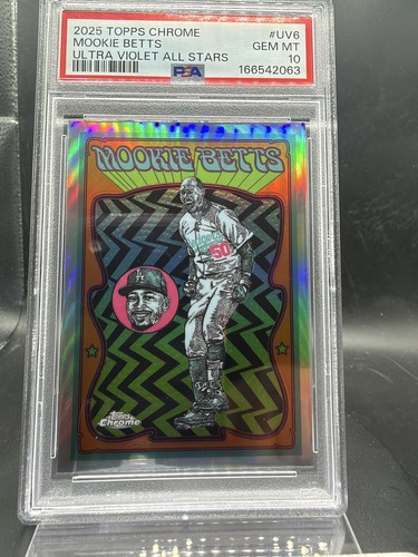 2025 Topps Chrome - Ultraviolet All-Stars Mookie Betts #UV-6 PSA 10 LA Dodgers