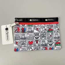 Lesportsac Keith Haring New York 1zipper Pouch NWT 