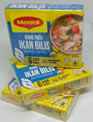 MAGGI Anchovies (Ikan Bilis) Stock Cube 6 Cubes x 3 Packs    FREE Shipping