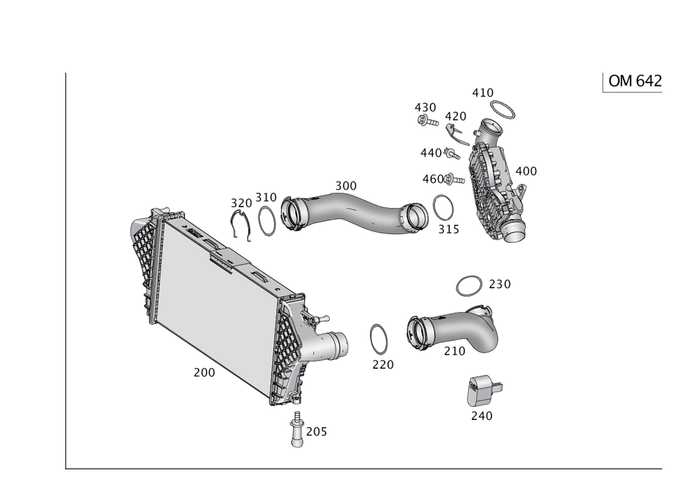Genuine Mercedes-Benz Charge Air Hose 166528008228 OEM Replacement