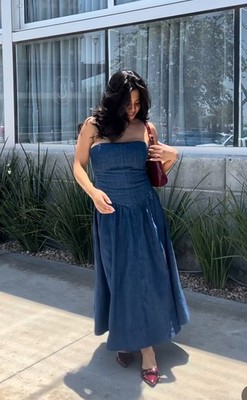 ZARA NEW SS25 WOMAN TRF DENIM MIDI DRESS BLUE 6929/193_XS, XXL | eBay