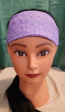 handmade Fabric headband Purple Bubbles