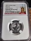 Silver Britannia 1 oz coin from a recent eBay sale