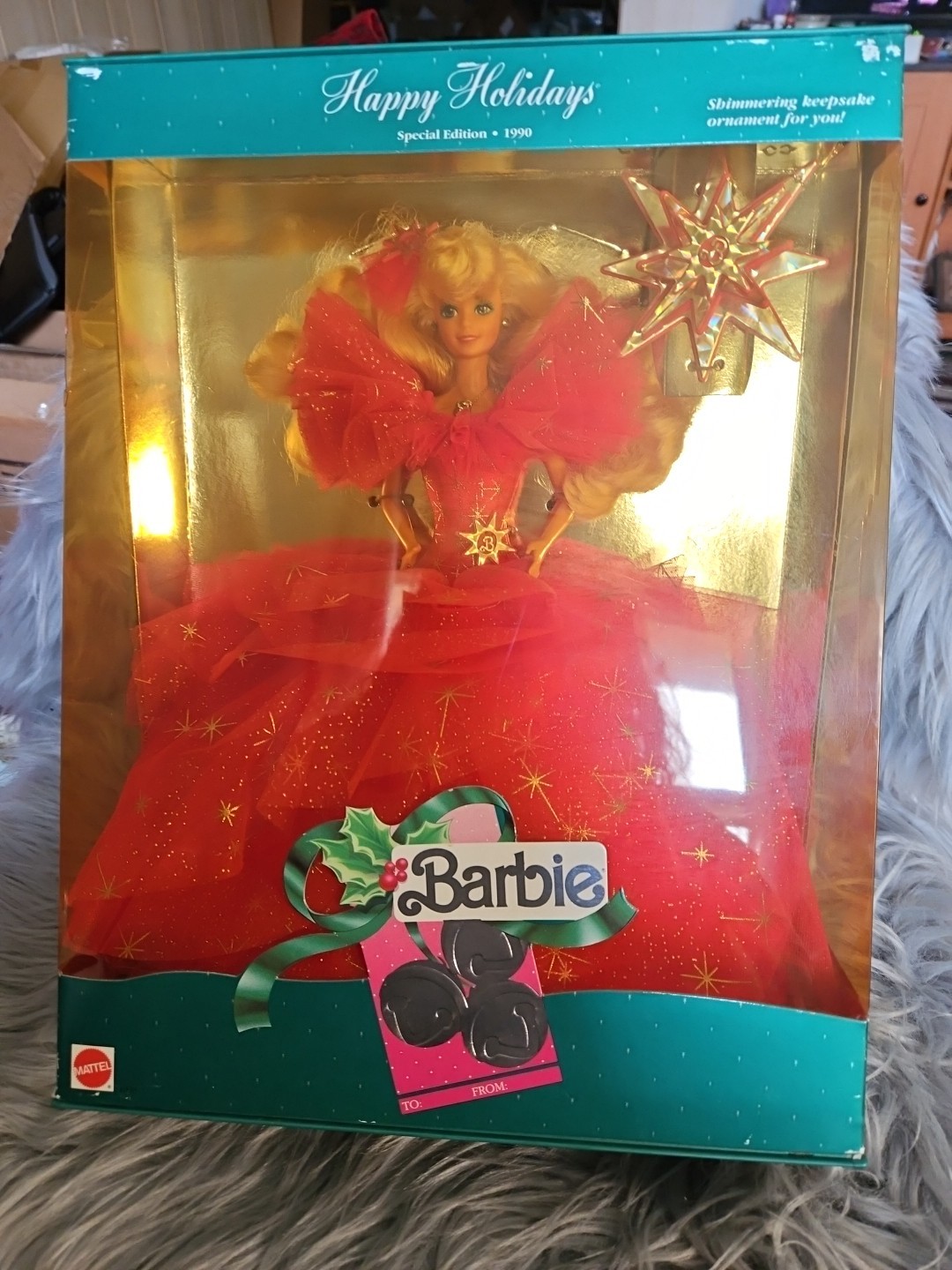 1990 Barbie Happy Holidays #4098 Special Edition Keepsake Ornament