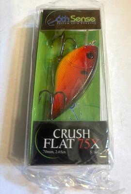 New 6th SENSE LURES 2.65'' CRUSH FLAT 75X SQUAREBILL 5/8oz CRANKBAIT Lava Treuse