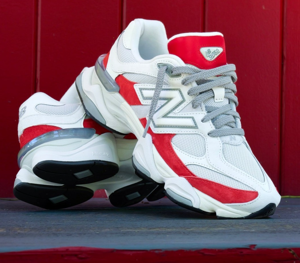 New Balance 9060 White Red U9060JBE Men's Size New | eBay
