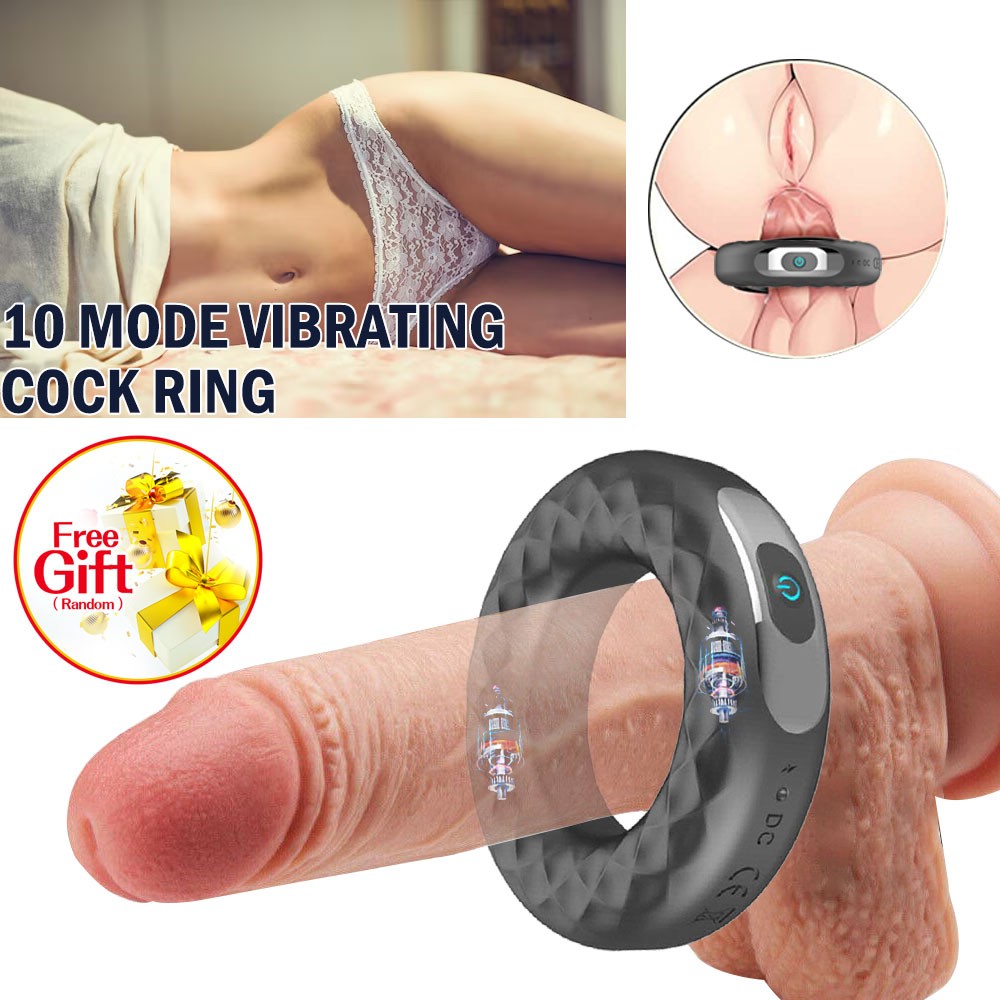 Men Penis Cock Ring Vibrator G-spot Dildo Massager Sex Toy For Women-Couple  US