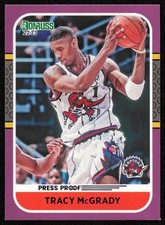 2022-23 Panini Donruss Retro Series Purple Press Proof Tracy McGrady #4 Raptors
