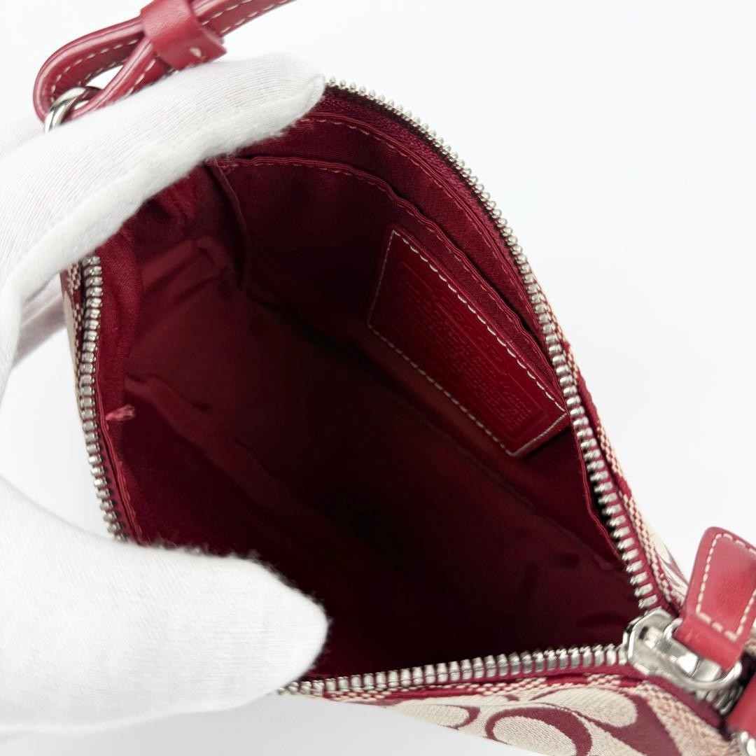 COACH Signature Canvas Leather Accessory Pouch Handba… - Gem