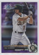 2017 Bowman Chrome Prospects Purple Refractor 163/250 Max Schrock #BCP154 oh8