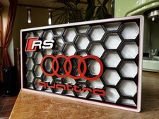 Audi RS | 4 | 5 | 6 | Logo / Plaque | 3D Printed | Customisable | 18cm x 18cm