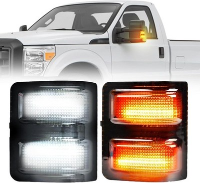 LED Side Mirror Marker Lights for 2008-2016 F250 F350 F450 F550 Superduty Switc