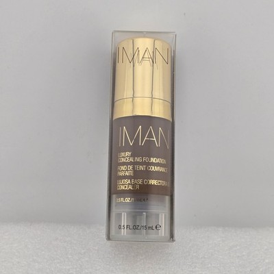 IMAN Luxury Concealing Foundation 0.5 oz - EARTH 5 - NIB Sealed 
