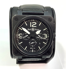 BELL ROSS BR01-94-S Chronograph 46mm S/Steel Carbon Black PVD Limited to 500