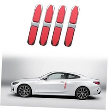 4Pcs Car Door Edge Guards PVC Metal Body Bumper Protector Strips Vehicle Red