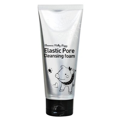 Elizavecca Milky Piggy Elastic Pore Charcoal 5% Cleansing Foam 120ml | black mas