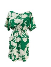 New Directions Green White Fit And Flare Dress Workwear Back To School Sz M