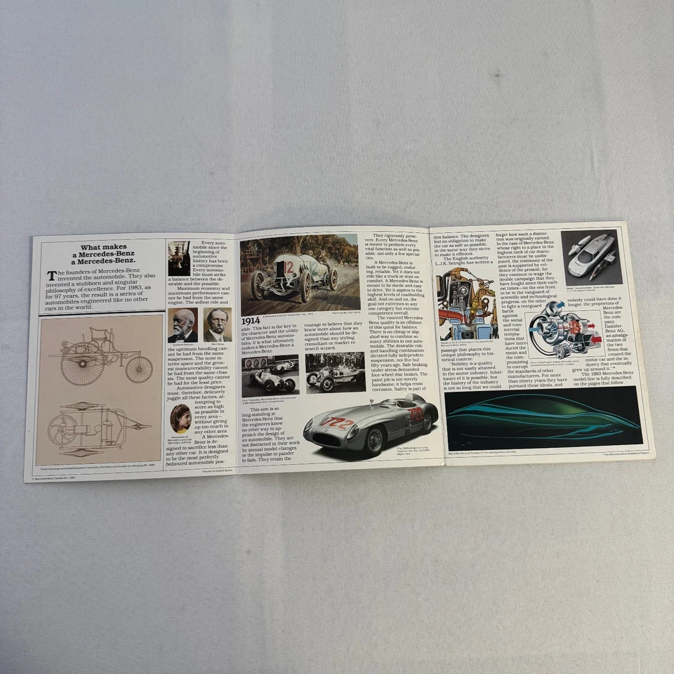 1983 Mercedes Benz Brochure Catalog 300D 380 SEC 380 SL 380 SEL 300SD 300CD TD - Image 3 of 4