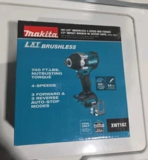NEW Makita XWT18Z 18V 4 Speed Brushless 1/2" Impact Wrench w/ Detent Anvil