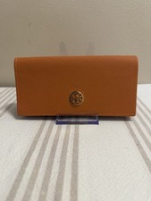 Tory Burch Orange Saffiano Eyeglass Case Glasses Sunglasses Holder