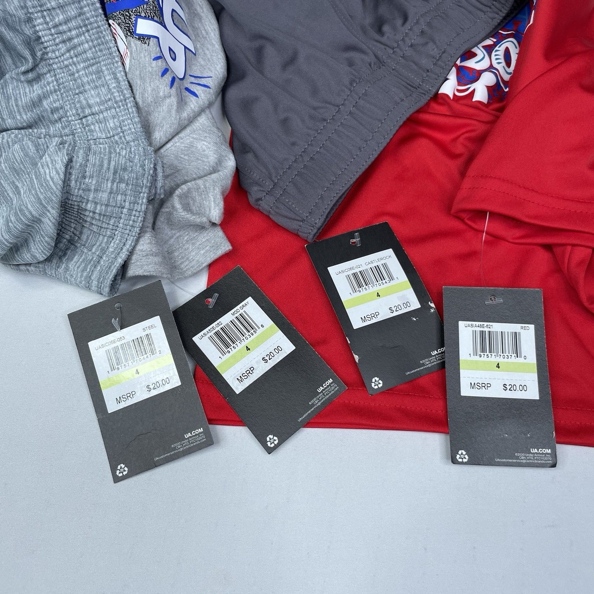 Under Armour Boys Size 4 Short Sleeve T-Shirt & Shorts, 4pc Lot | eBay
