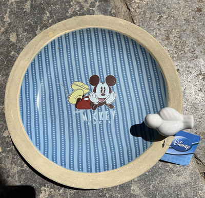 Disney Mickey Mouse Schale rund blau gestreift mit Mickey-Motiv Vogeltränke