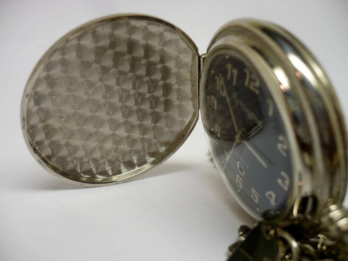 Chrome Rifle Design Pocket Watch Remington America's Oldest