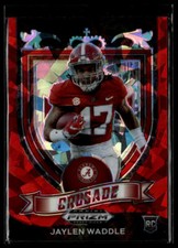 2021 Panini Prizm Draft Picks Collegiate #169 Jaylen Waddle Red Ice