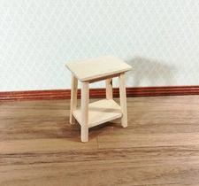 Dollhouse Miniature Unfinished Fern or Plant Stand Side Table 1:12 Scale