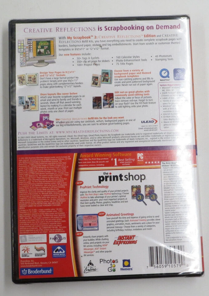 New Sealed ULEAD Digital Imaging My Scrapbook 2 Creative Reflections - Image 2 of 2