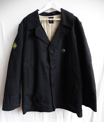 iPath Footwear Pea Coat Navy Jacket Mantel Hemp NEU Skateboard schwarz L NOS
