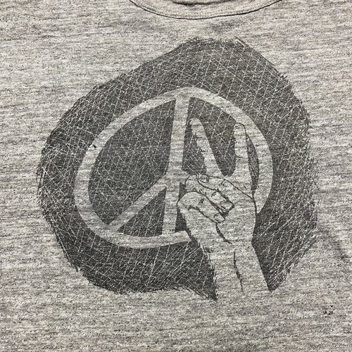 Vintage 60s Peace Sign Symbol Anti War Single Stitch T Shirt - Picture 2 of 9