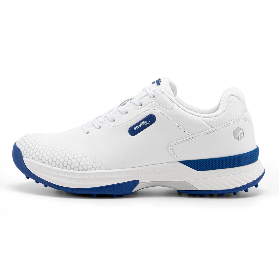 FitVille Men's Golf Shoes Waterproof Outdoor Spiked Trainers Wide Fit Sneakers - Image 4 of 4