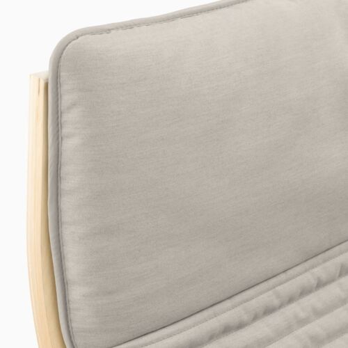IKEA POANG Armchair and ottoman, birch veneer/Knisa light beige 894.842.35 - NEW - Picture 4 of 8